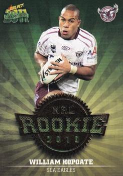 2011 NRL Champions - Rookie 2010 #R21 William Hopoate Front
